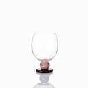 lollipop wine glass orange calcite & white agate