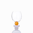 lollipop wine glass orange calcite & white agate