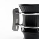 cup with metal handle black