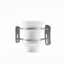 cup with metal handle white