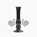 circle handle vase black