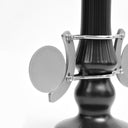 circle handle vase black