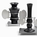 oval handle vase black