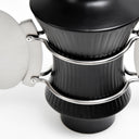 oval handle vase black