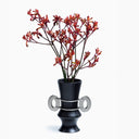 layered handle vase black