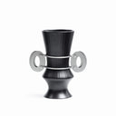 layered handle vase black