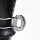 layered handle vase black
