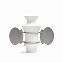 oval handle vase off white