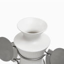 oval handle vase off white