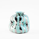 pumpkin vase aqua chrome