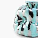pumpkin vase aqua chrome