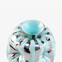 pumpkin vase aqua chrome