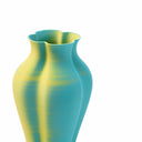 3D printed vase VB001 L cyan & mango