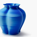 3D printed vase VB002 S cerulean blue