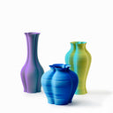 3D printed vase VB001 L cyan & mango
