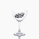 trompe-l'œil olive wine glass