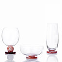 champagne glass red agate