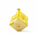Yifan Renxu dice vase in an iridescent golden-yellow and pearlescent glaze, balanced on one corner