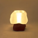 Studio.LUNA 3D printed lamp cover L001 with a deep red base and translucent cloud-shaped shade