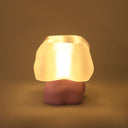 Studio.LUNA 3D printed lamp cover L001 with a soft pink base and translucent cloud-shaped shade