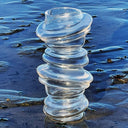 swirling glass vase