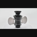 oval handle vase black