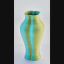 3D printed vase VB001 S cyan & mango