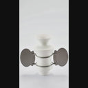 oval handle vase off white