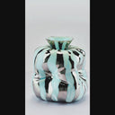 pumpkin vase aqua chrome
