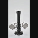 circle handle vase black