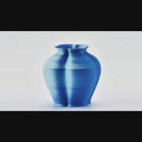 3D printed vase VB002 S cerulean blue