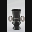 layered handle vase black